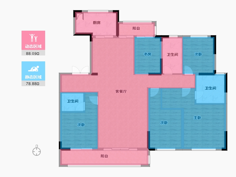 湖南省-长沙市-正荣滨江紫阙台-151.16-户型库-动静分区