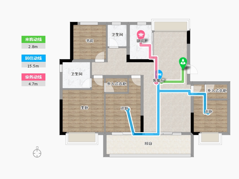 浙江省-宁波市-保利湖光印-112.35-户型库-动静线