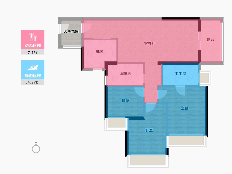 广东省-广州市-万科城市之光-77.60-户型库-动静分区