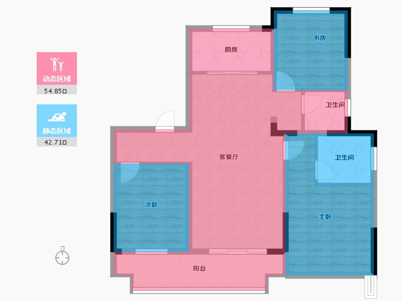 浙江省-宁波市-宝龙东望-87.01-户型库-动静分区