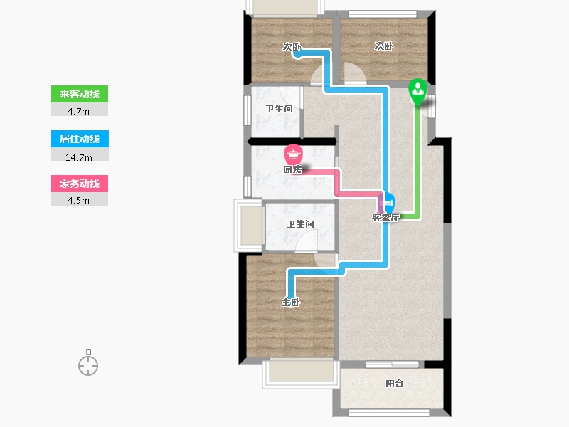 广东省-广州市-保利西悦湾-76.91-户型库-动静线