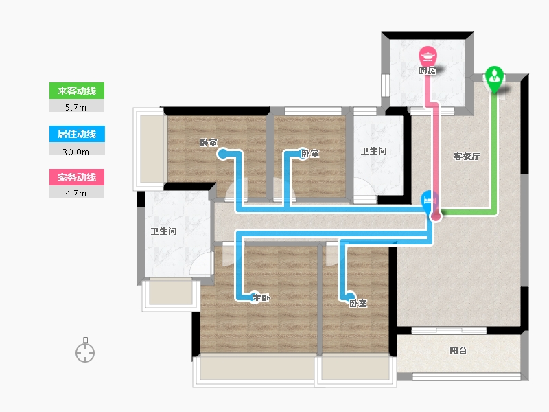 广东省-广州市-力迅·西关雅筑-87.20-户型库-动静线