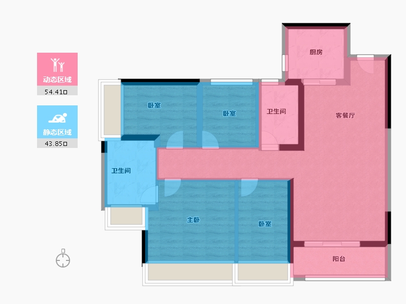 广东省-广州市-力迅·西关雅筑-87.20-户型库-动静分区