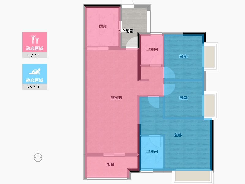 广东省-广州市-万科城市之光-78.40-户型库-动静分区