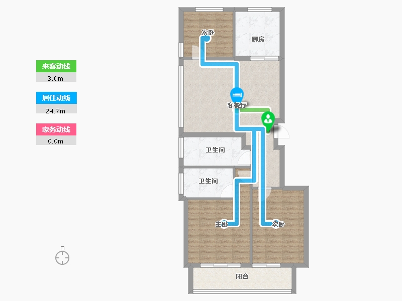 浙江省-宁波市-春来晓园-90.67-户型库-动静线