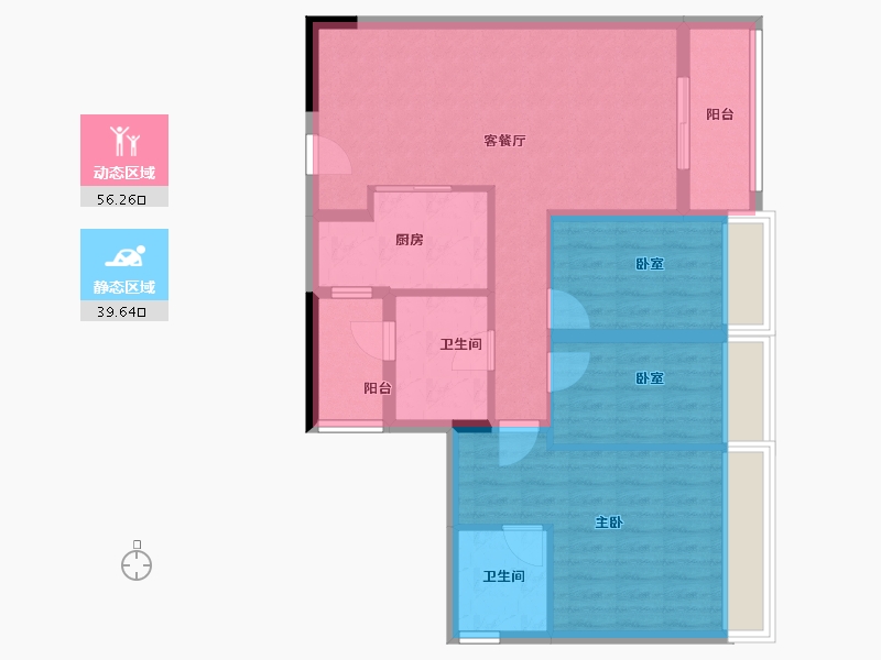 广东省-广州市-力迅·西关雅筑-85.60-户型库-动静分区