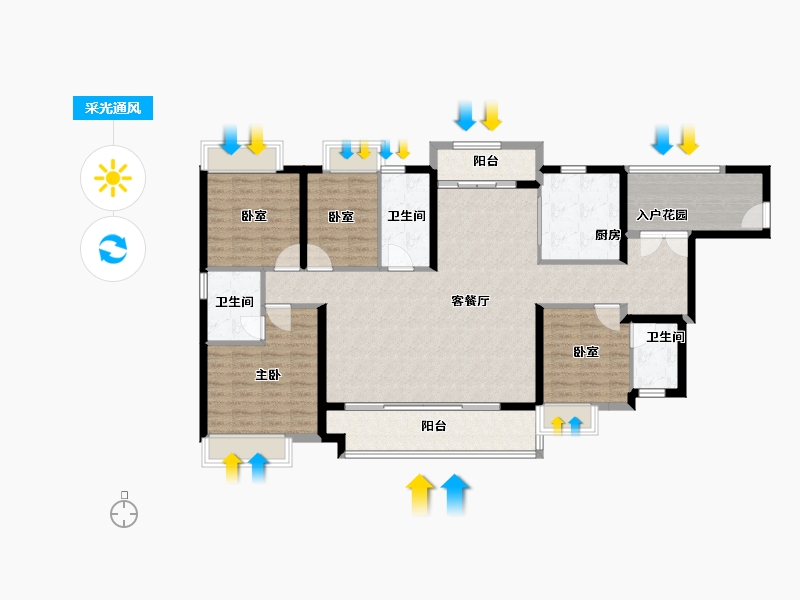 广东省-广州市-万科城市之光-136.10-户型库-采光通风