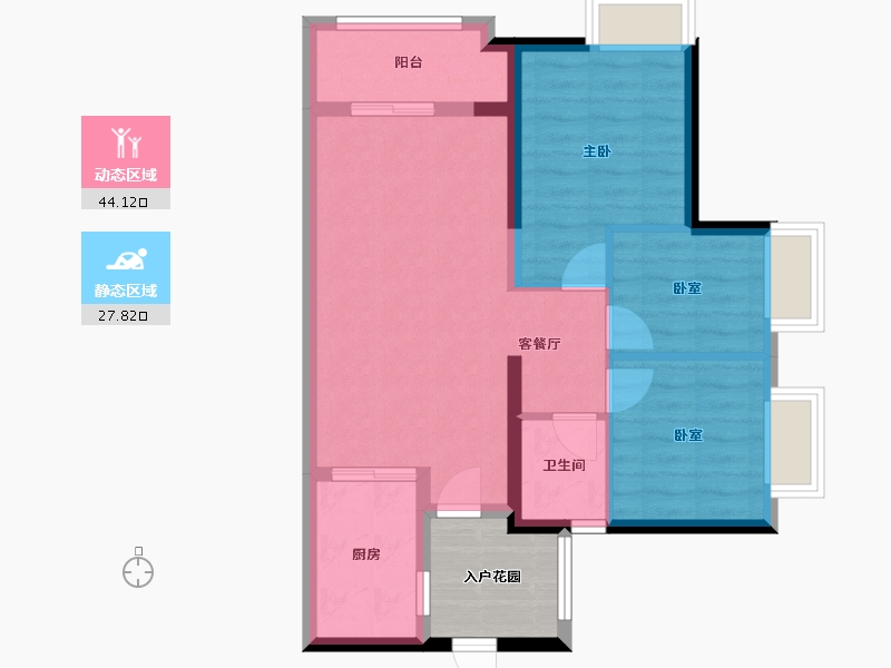 广东省-广州市-万科城市之光-68.92-户型库-动静分区