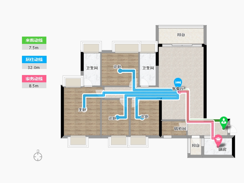 广东省-广州市-佳大瑞园-103.20-户型库-动静线