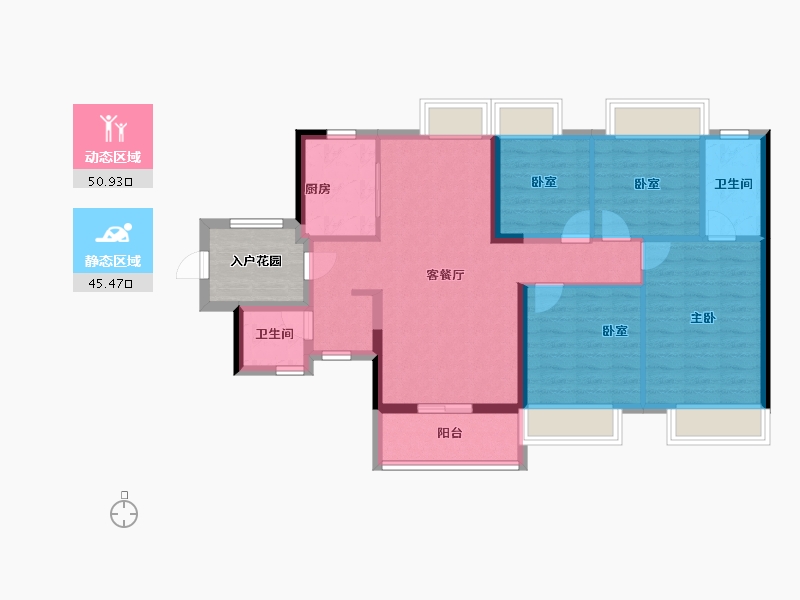 广东省-广州市-万科城市之光-91.20-户型库-动静分区