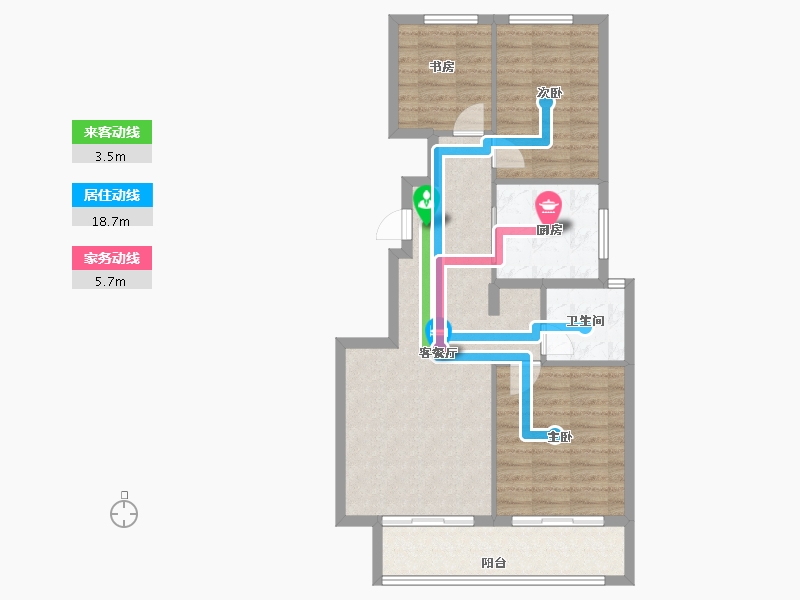 浙江省-宁波市-春来晓园-78.57-户型库-动静线