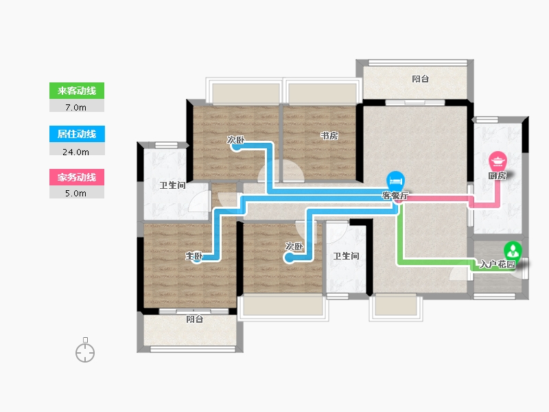 广东省-广州市-合生中央城-104.00-户型库-动静线