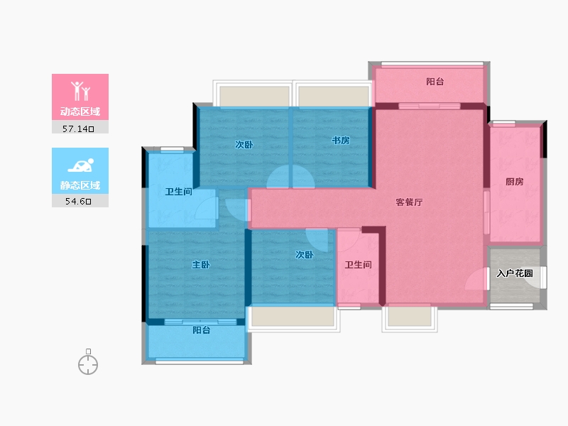 广东省-广州市-合生中央城-104.00-户型库-动静分区