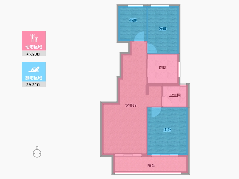 浙江省-宁波市-春来晓园-68.38-户型库-动静分区