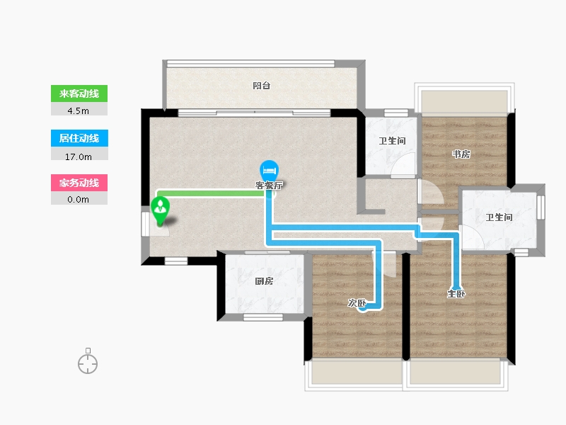 贵州省-安顺市-中交绿城桃源小镇-84.67-户型库-动静线