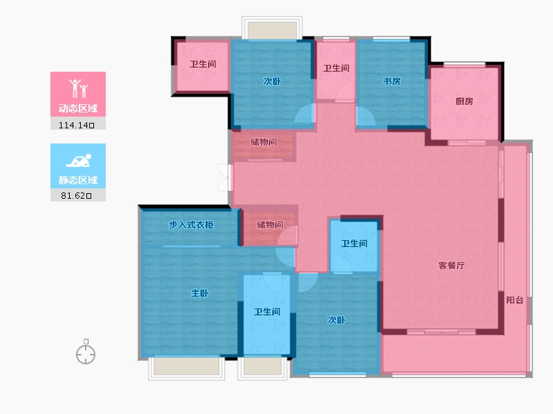 江苏省-常州市-花语江南-176.00-户型库-动静分区