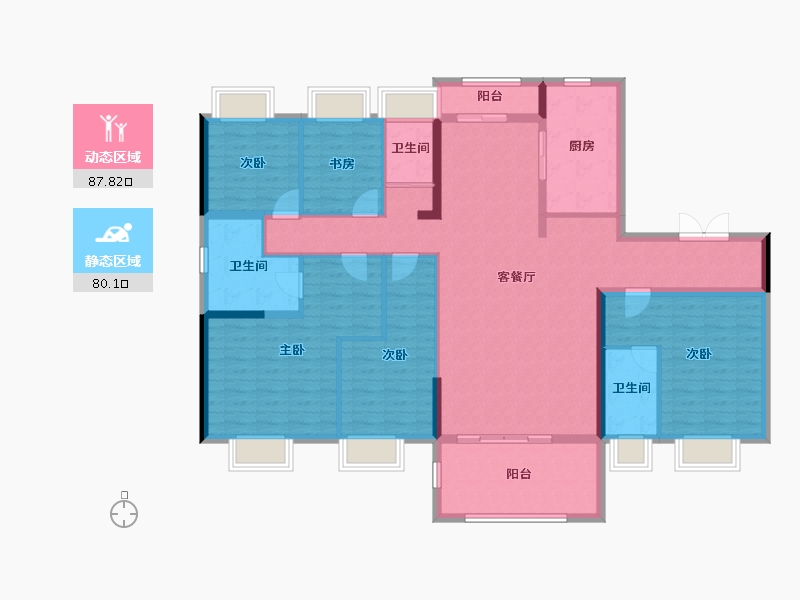 贵州省-贵阳市-息烽碧桂园-151.65-户型库-动静分区