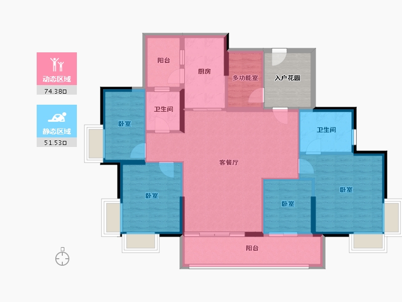 广东省-广州市-天马河公馆-120.85-户型库-动静分区