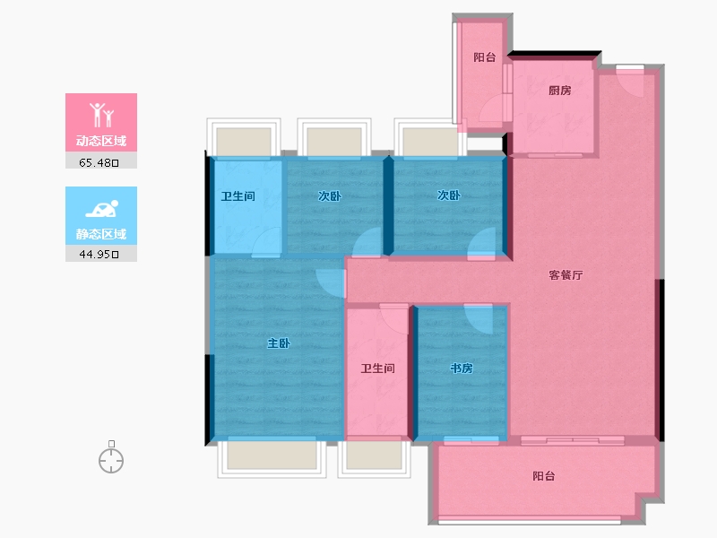 贵州省-贵阳市-中海映山湖-99.20-户型库-动静分区