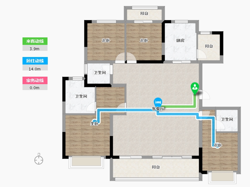 浙江省-宁波市-保利湖光印-141.70-户型库-动静线