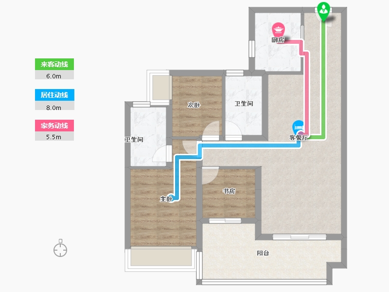 广东省-广州市-保利罗兰国际-77.60-户型库-动静线