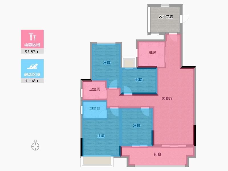 江苏省-镇江市-路劲·港欣城-96.80-户型库-动静分区