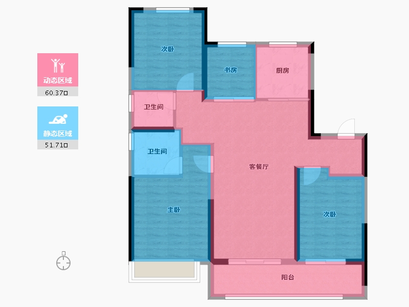 浙江省-宁波市-万科·东潮之滨-101.01-户型库-动静分区