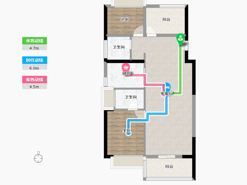 广东省-广州市-保利西悦湾-76.86-户型库-动静线