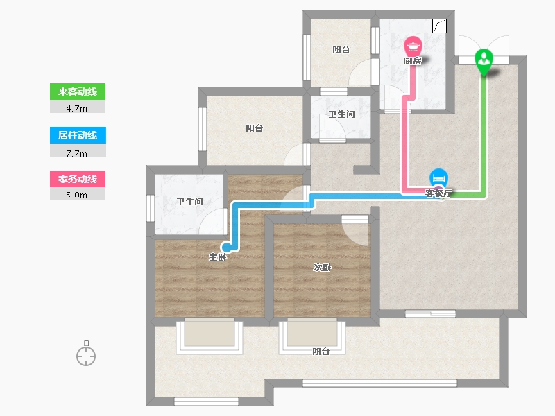 贵州省-贵阳市-中铁阅山湖-90.56-户型库-动静线