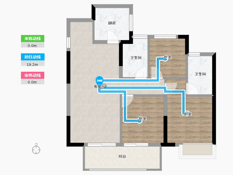 浙江省-宁波市-祥生·潮起云悦-78.67-户型库-动静线