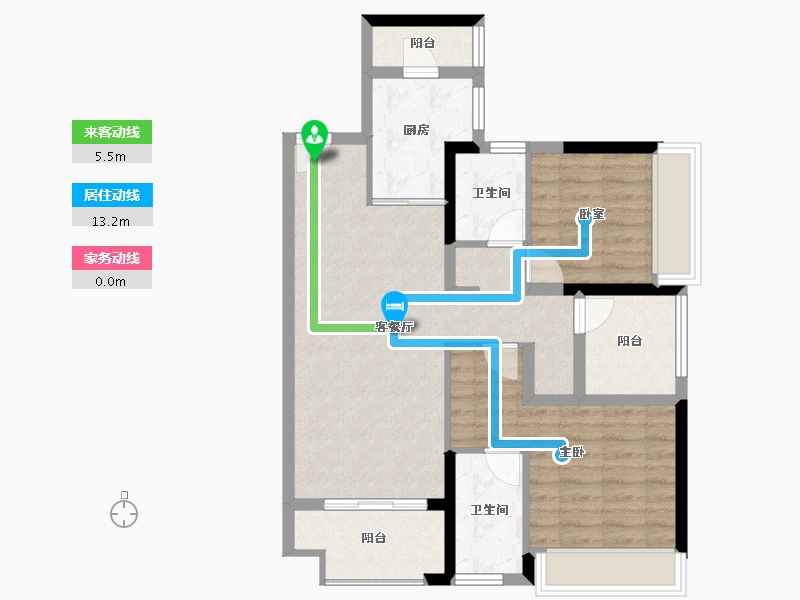 广东省-佛山市-招商悦府-77.24-户型库-动静线