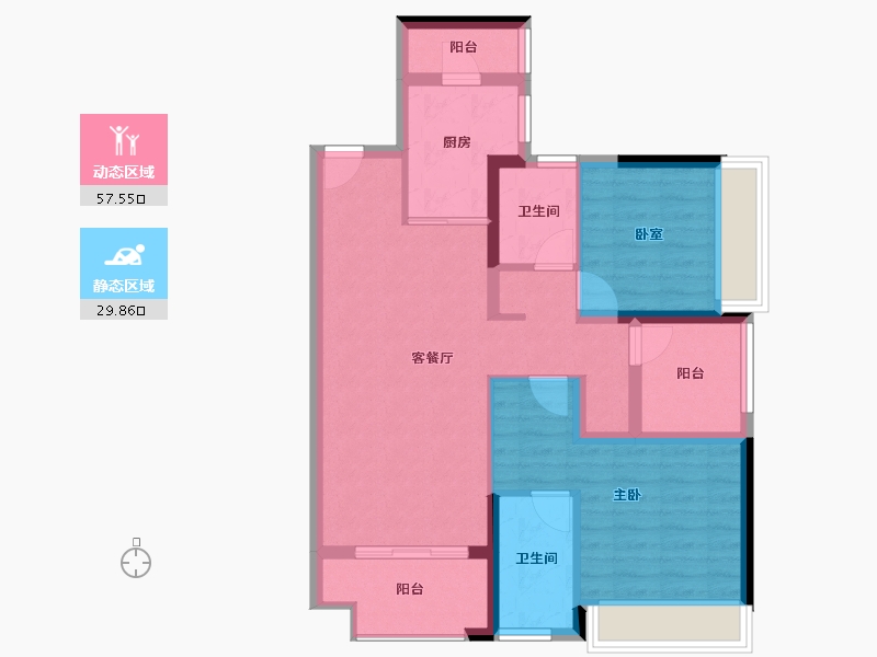 广东省-佛山市-招商悦府-77.24-户型库-动静分区