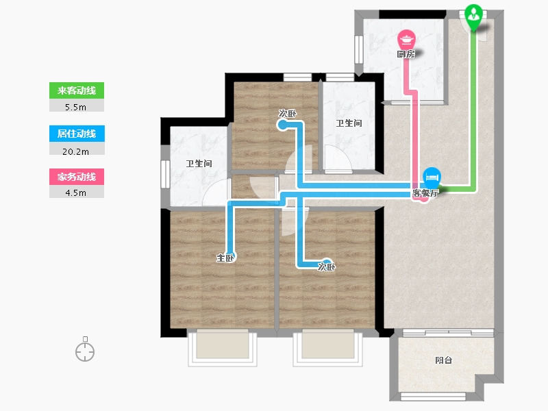 广东省-广州市-合景保利·香樾四季花园-71.07-户型库-动静线