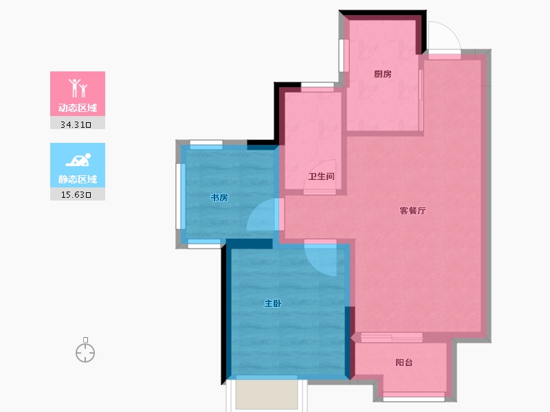 广东省-广州市-龙湖当代·春江悦茗ΜΟΜΛ-43.84-户型库-动静分区