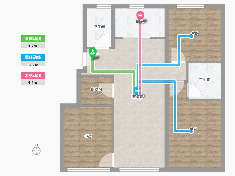 辽宁省-大连市-融创海逸长洲-80.00-户型库-动静线