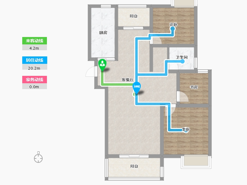 江苏省-常州市-东方豪景-88.00-户型库-动静线