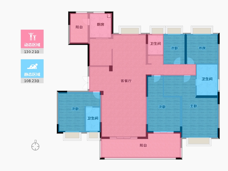 江苏省-常州市-碧桂园燕山汇-217.60-户型库-动静分区