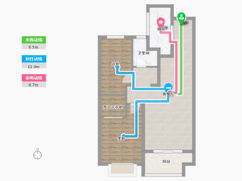 江苏省-常州市-金桐花苑-76.01-户型库-动静线