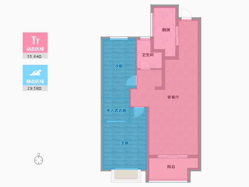 江苏省-常州市-金桐花苑-76.01-户型库-动静分区