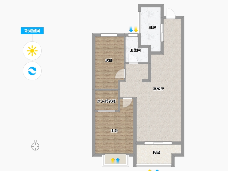 江苏省-常州市-金桐花苑-76.01-户型库-采光通风