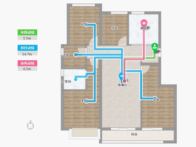 福建省-泉州市-龙湖天骏学樘府-98.36-户型库-动静线