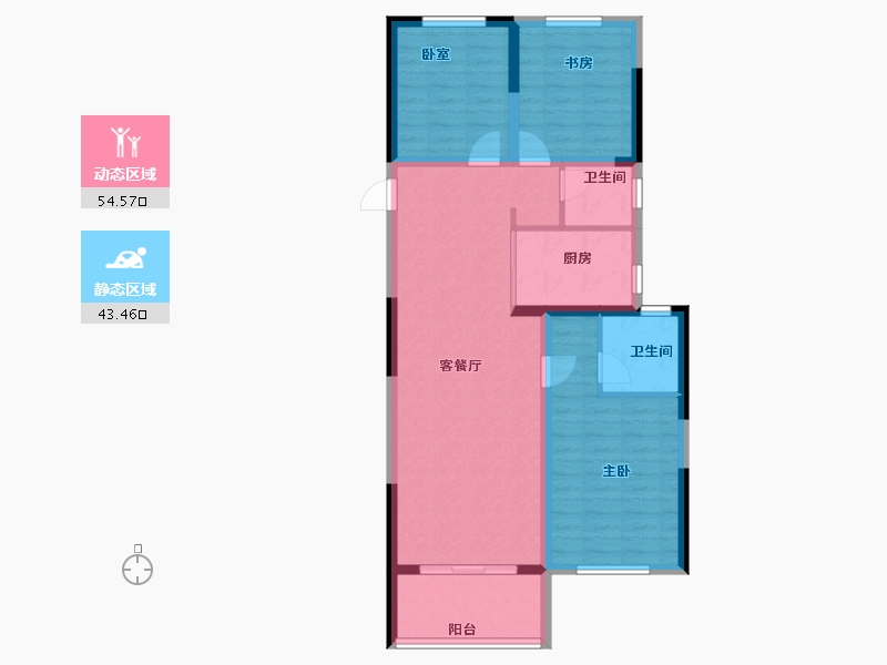 湖南省-长沙市-澳海望洲府-87.84-户型库-动静分区