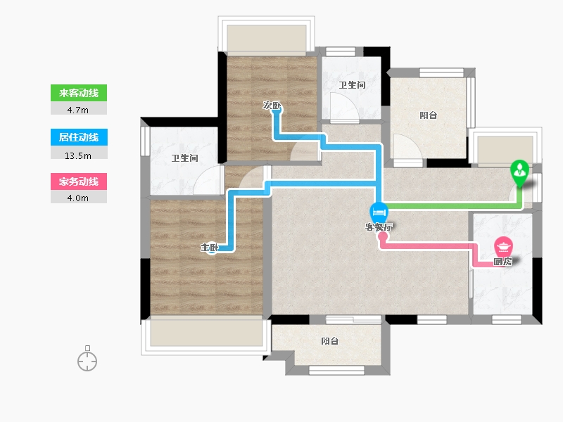 广东省-广州市-龙湖当代·春江悦茗ΜΟΜΛ-62.40-户型库-动静线