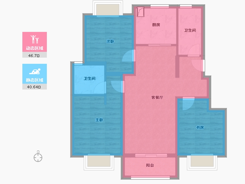 上海-上海市-龙信御澜天樾-77.01-户型库-动静分区