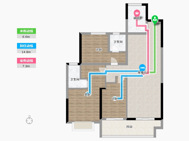 江苏省-常州市-金桐花苑-109.61-户型库-动静线