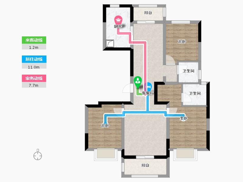 湖南省-长沙市-建发电建·江山悦-86.53-户型库-动静线