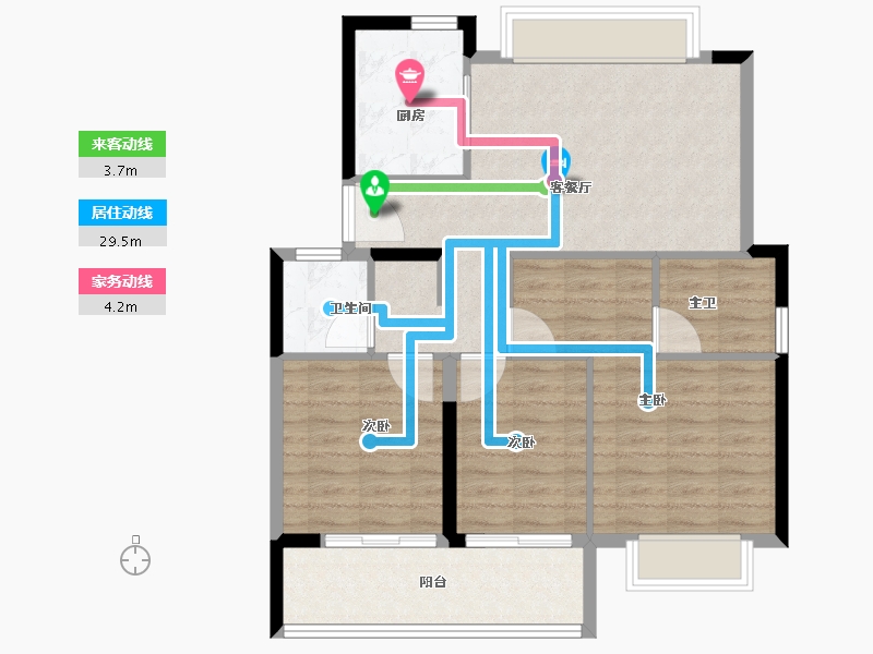 福建省-泉州市-美的云玺台-82.08-户型库-动静线