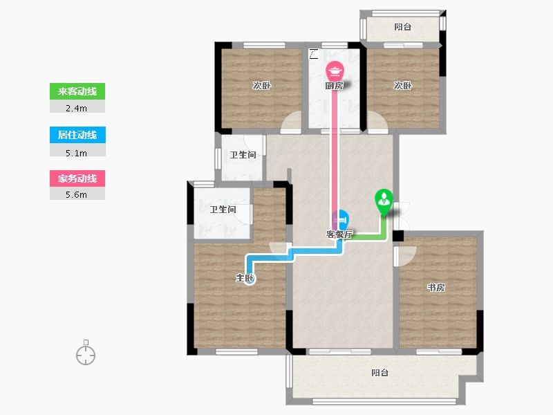 江苏省-常州市-随园金麟府-114.40-户型库-动静线