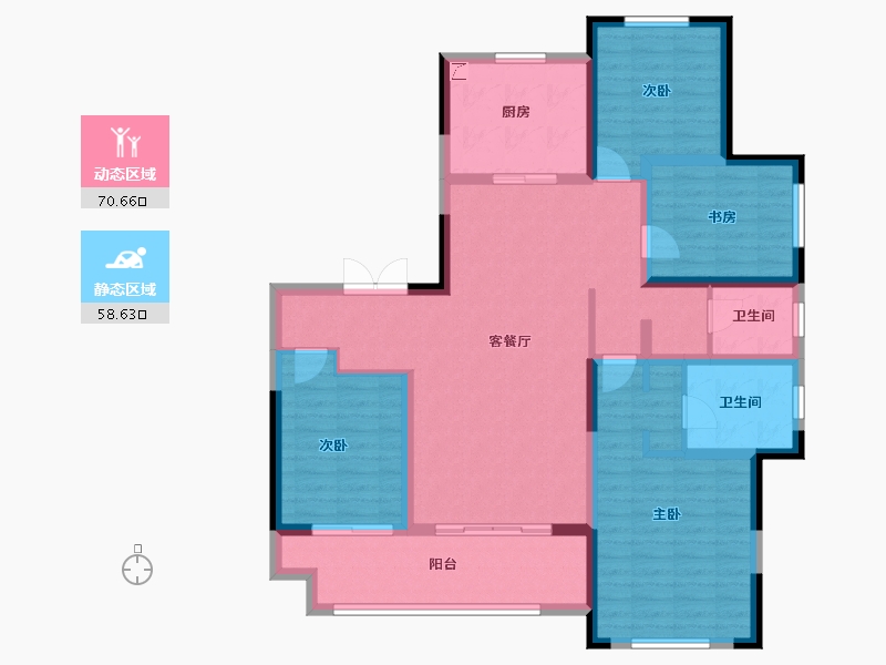 江苏省-常州市-随园金麟府-115.20-户型库-动静分区