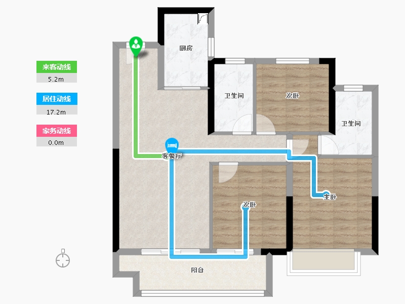 江苏省-常州市-中梁中南拾光印-84.01-户型库-动静线